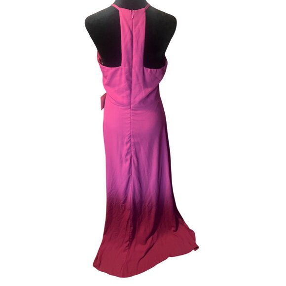 Lulu's Beauty and‎ Grace Magenta Maxi Dress With Keyhole Neckline Medium - Picture 5 of 11